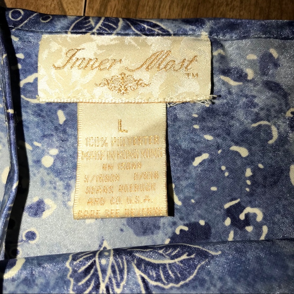 Vintage Blue Floral Cutout Chemise - Picture 7 of 10